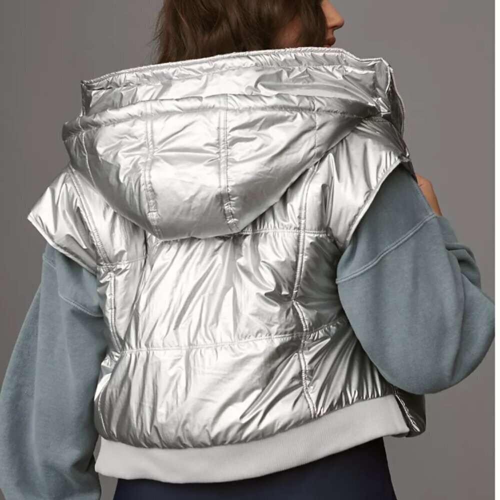 Anthropologie - PLUS SIZE Daily Practice by Anthropologie Metallic Puffer Vest